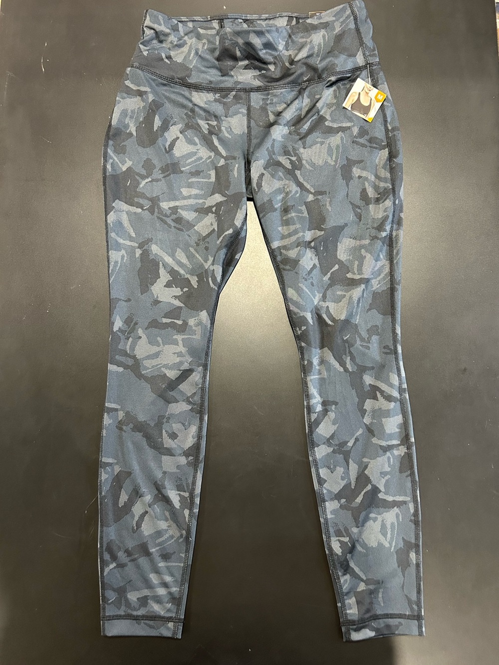 Avia Camouflage Print Athletic Leggings - Blue/Grey/Black